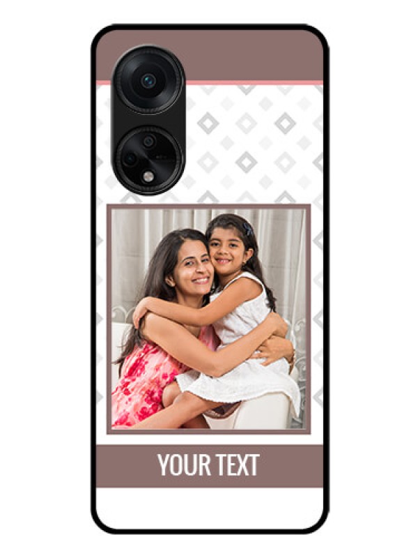 Custom Oppo F23 5G Photo Printing on Glass Case - Simple Diamond Design