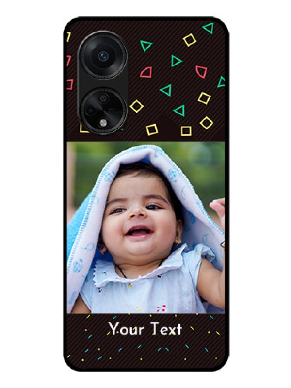 Custom Oppo F23 5G Custom Glass Phone Case - with confetti birthday design