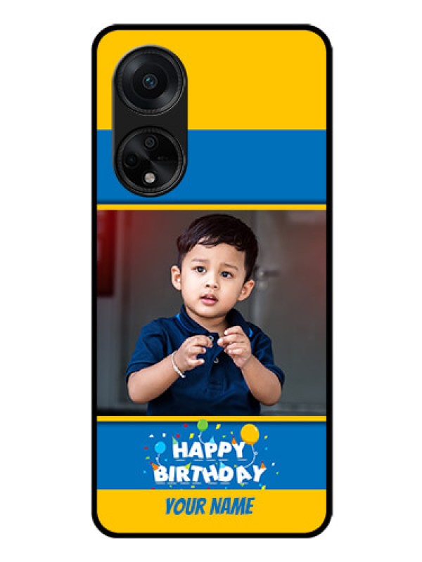 Custom Oppo F23 5G Custom Glass Mobile Case - Birthday Wishes Design