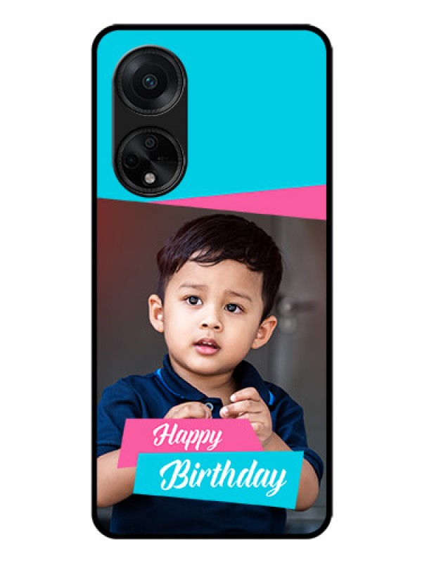 Custom Oppo F23 5G Personalized Glass Phone Case - Image Holder with 2 Color Design