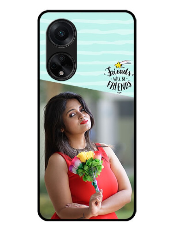Custom Oppo F23 5G Custom Glass Phone Case - Friends Picture Icon Design