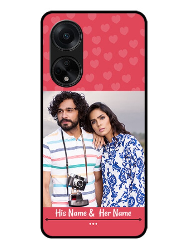 Custom Oppo F23 5G Photo Printing on Glass Case - Simple Love Design