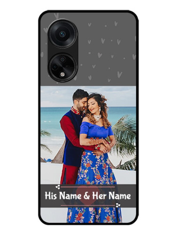 Custom Oppo F23 5G Custom Glass Mobile Case - Buy Love Design with Photo Online