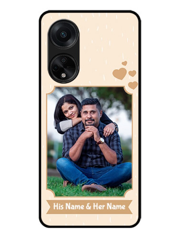 Custom Oppo F23 5G Custom Glass Phone Case - with confetti love design