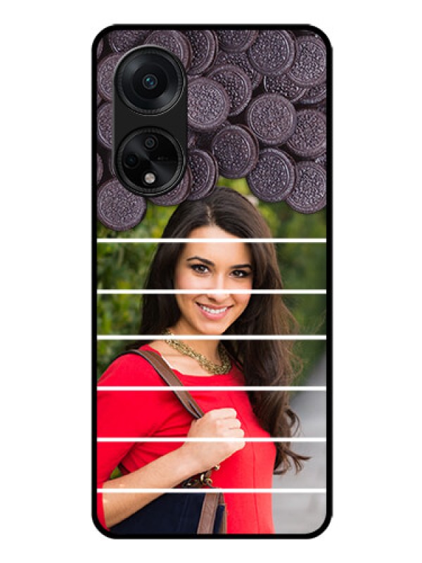 Custom Oppo F23 5G Custom Glass Phone Case - with Oreo Biscuit Design