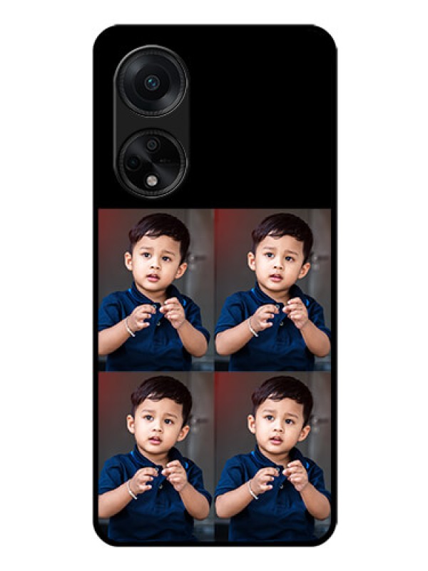 Custom Oppo F23 5G 4 Image Holder on Glass Mobile Cover