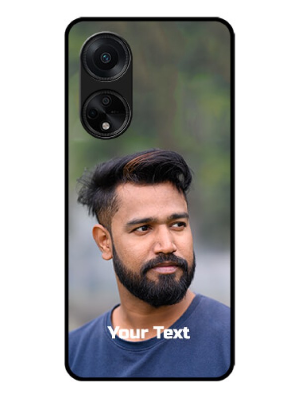 Custom Oppo F23 5G Glass Mobile Cover: Photo with Text