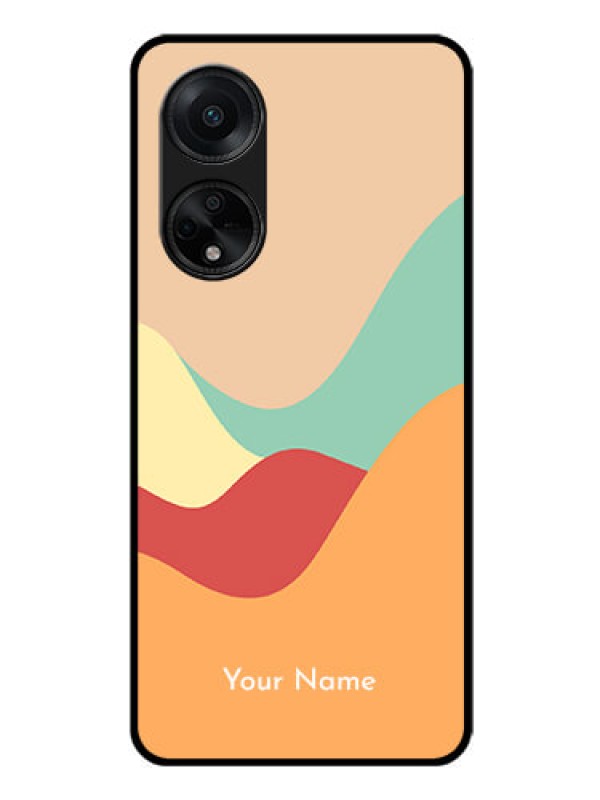 Custom Oppo F23 5G Personalized Glass Phone Case - Ocean Waves Multi-colour Design