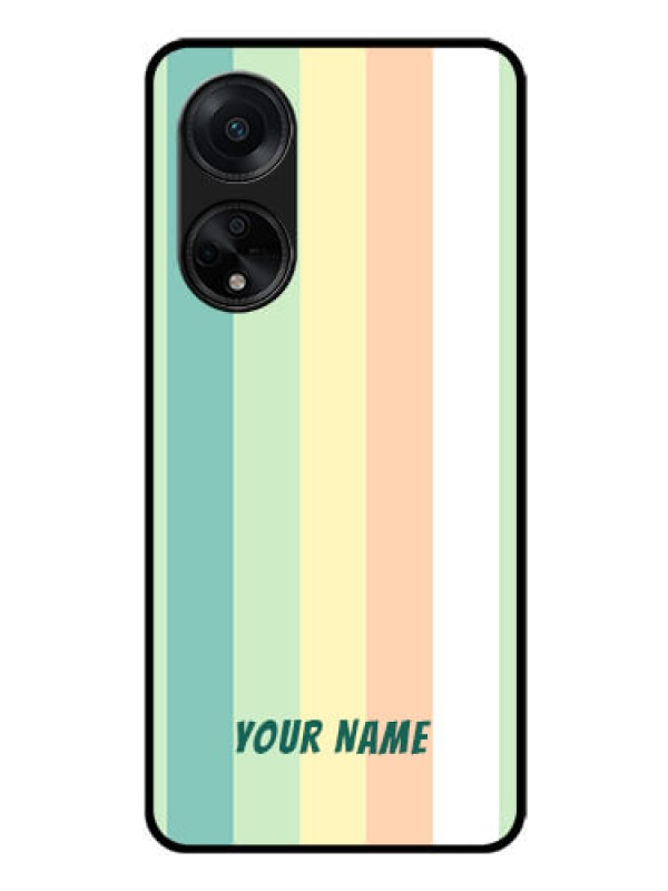 Custom Oppo F23 5G Photo Printing on Glass Case - Multi-colour Stripes Design
