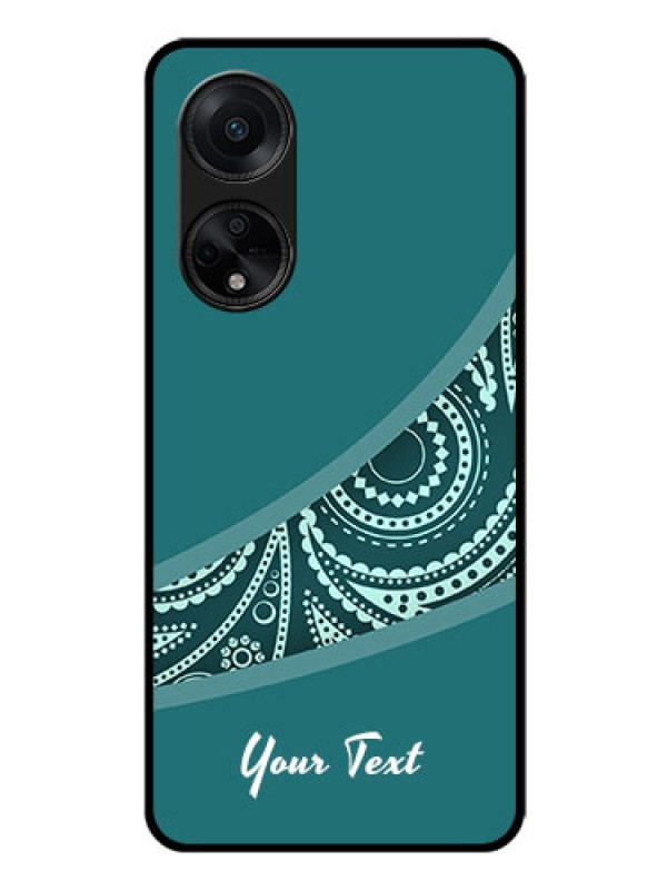 Custom Oppo F23 5G Photo Printing on Glass Case - semi visible floral Design