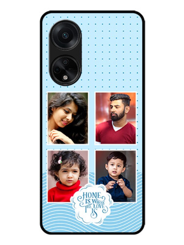 Custom Oppo F23 5G Custom Glass Phone Case - Cute love quote with 4 pic upload Design