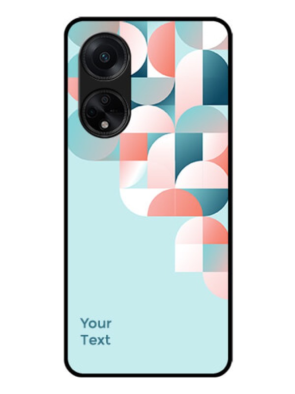 Custom Oppo F23 5G Custom Glass Phone Case - Stylish Semi-circle Pattern Design