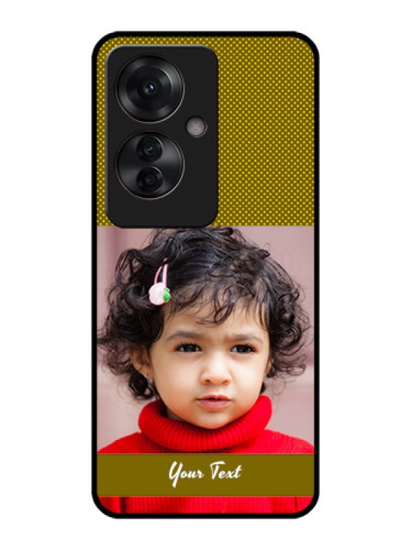 Custom Oppo F25 Pro 5G Custom Glass Phone Case - Simple Green Color Design