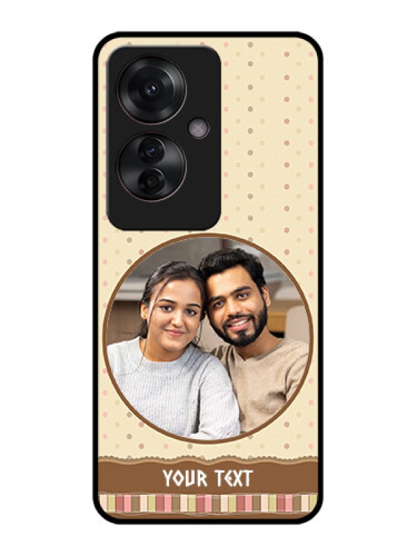 Custom Oppo F25 Pro 5G Custom Glass Phone Case - Brown Dotted Mobile Case Design