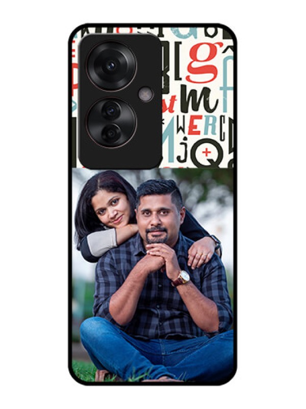 Custom Oppo F25 Pro 5G Custom Glass Phone Case - Alphabet Design