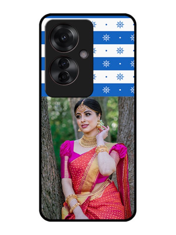 Custom Oppo F25 Pro 5G Custom Glass Phone Case - Snow Pattern Design
