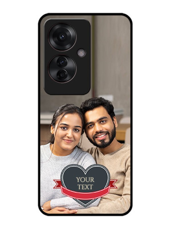 Custom Oppo F25 Pro 5G Custom Glass Phone Case - Just Married Couple Design