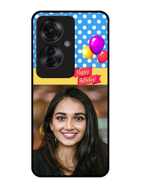 Custom Oppo F25 Pro 5G Custom Glass Phone Case - Happy Birthday Design