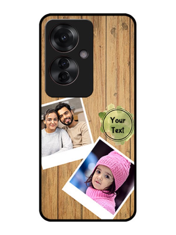 Custom Oppo F25 Pro 5G Custom Glass Phone Case - Wooden Texture Design