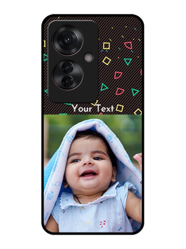 Custom Oppo F25 Pro 5G Custom Glass Phone Case - With Confetti Birthday Design