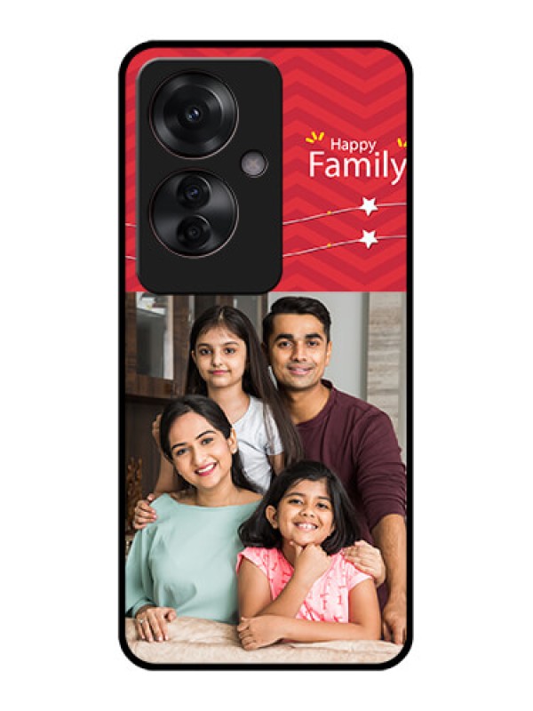 Custom Oppo F25 Pro 5G Custom Glass Phone Case - Happy Family Design