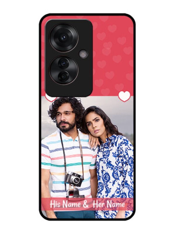 Custom Oppo F25 Pro 5G Custom Glass Phone Case - Simple Love Design