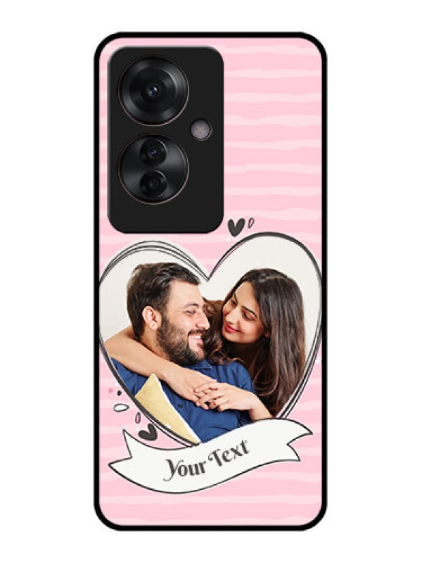 Custom Oppo F25 Pro 5G Custom Glass Phone Case - Vintage Heart Design