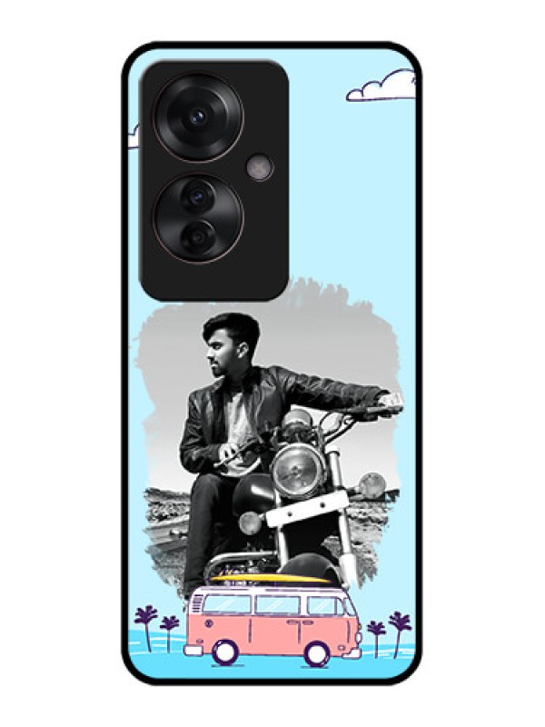 Custom Oppo F25 Pro 5G Custom Glass Phone Case - Travel & Adventure Design