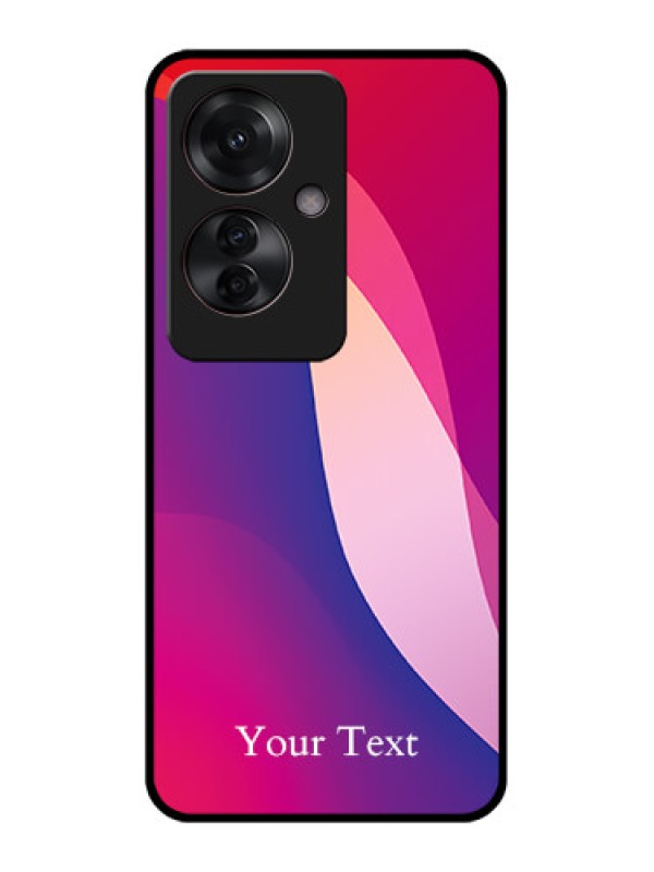 Custom Oppo F25 Pro 5G Custom Glass Phone Case - Digital Abstract Overlap Design