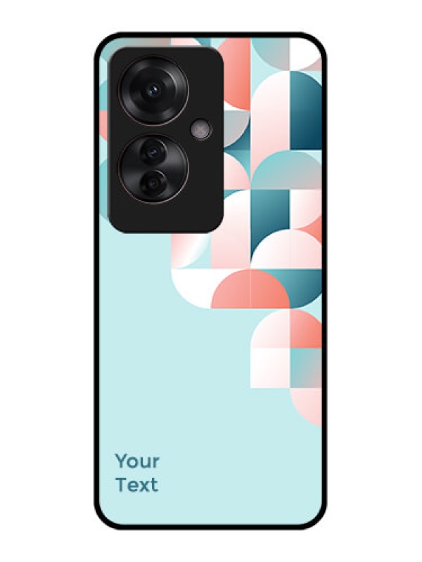 Custom Oppo F25 Pro 5G Custom Glass Phone Case - Stylish Semi - Circle Pattern Design