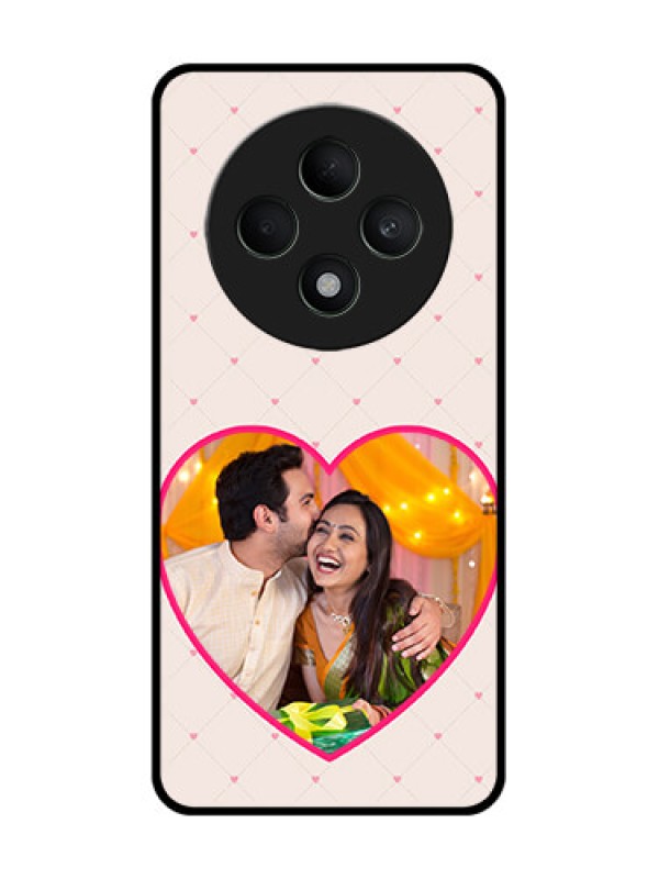 Custom Oppo F27 5G Custom Glass Phone CaseHeart Shape Design