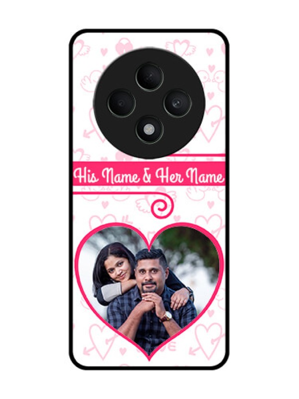Custom Oppo F27 5G Custom Glass Phone CaseHeart Shape Love Design