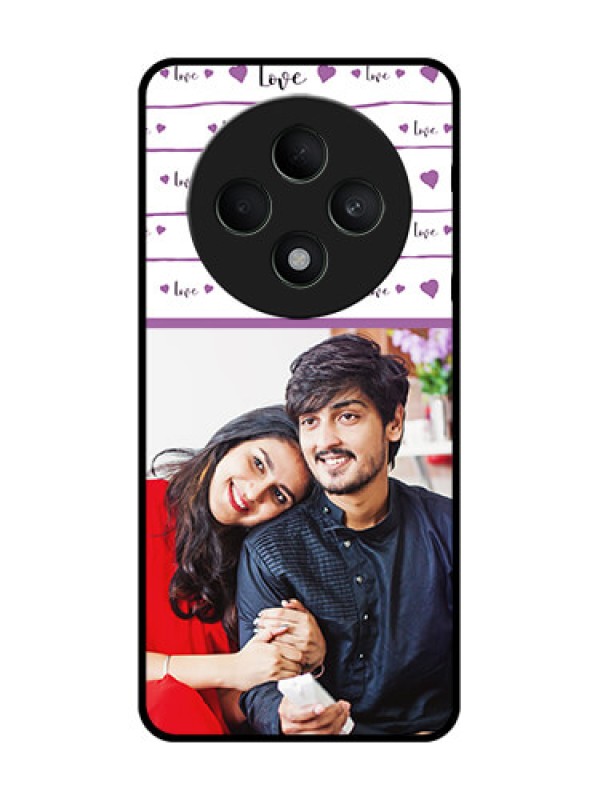 Custom Oppo F27 5G Custom Glass Phone CaseCouples Heart Design