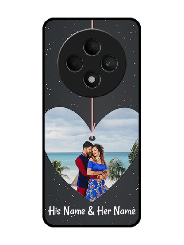 Custom Oppo F27 5G Custom Glass Phone CaseHanging Heart Design