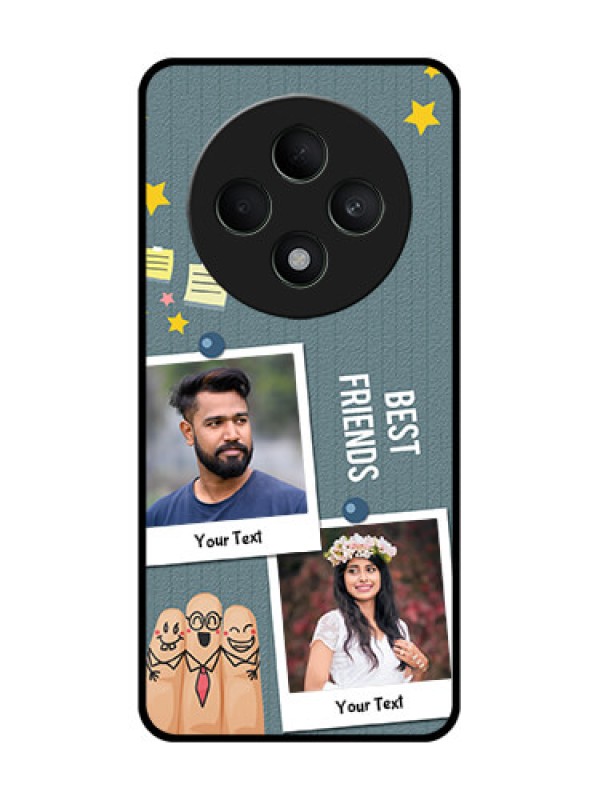 Custom Oppo F27 5G Custom Glass Phone CaseSticky Frames And Friendship Design