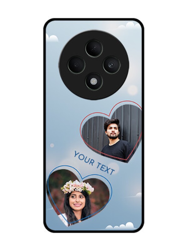 Custom Oppo F27 5G Custom Glass Phone CaseBlue Color Couple Design