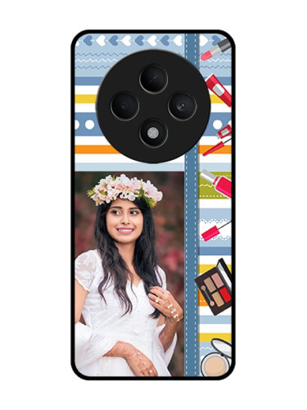 Custom Oppo F27 5G Custom Glass Phone CaseMakeup Icons Design