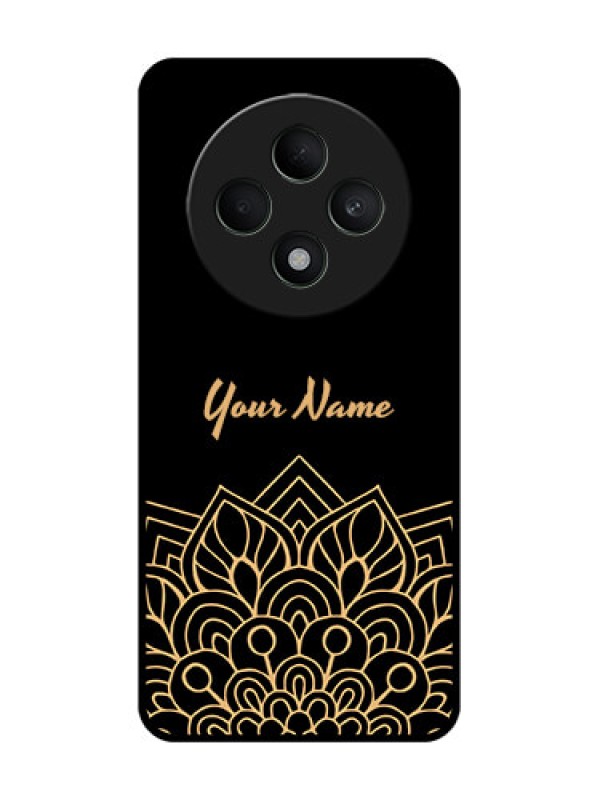Custom Oppo F27 5G Custom Glass Phone CaseGolden Mandala Design