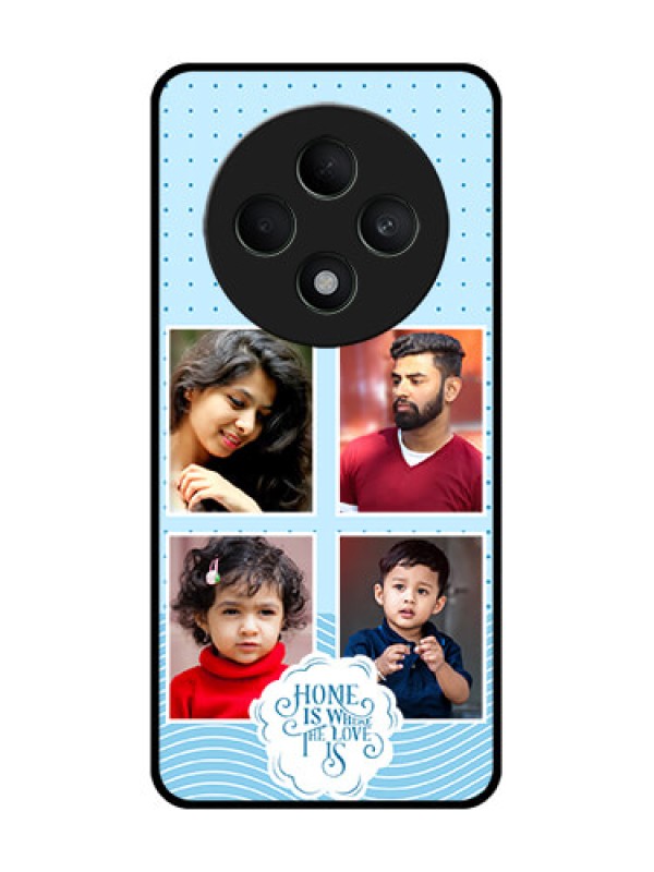 Custom Oppo F27 5G Custom Glass Phone CaseCute Love Quote With 4 Pic Upload Design