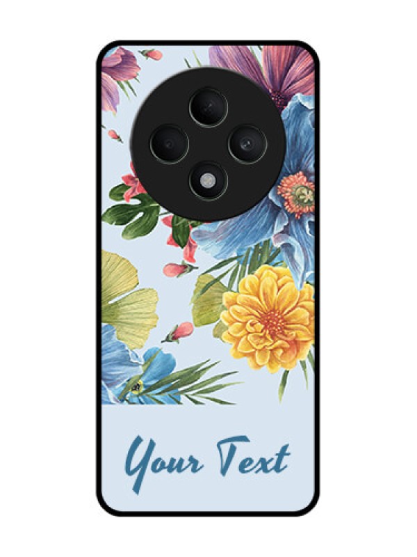 Custom Oppo F27 5G Custom Glass Phone CaseStunning Watercolored Flowers Painting Design