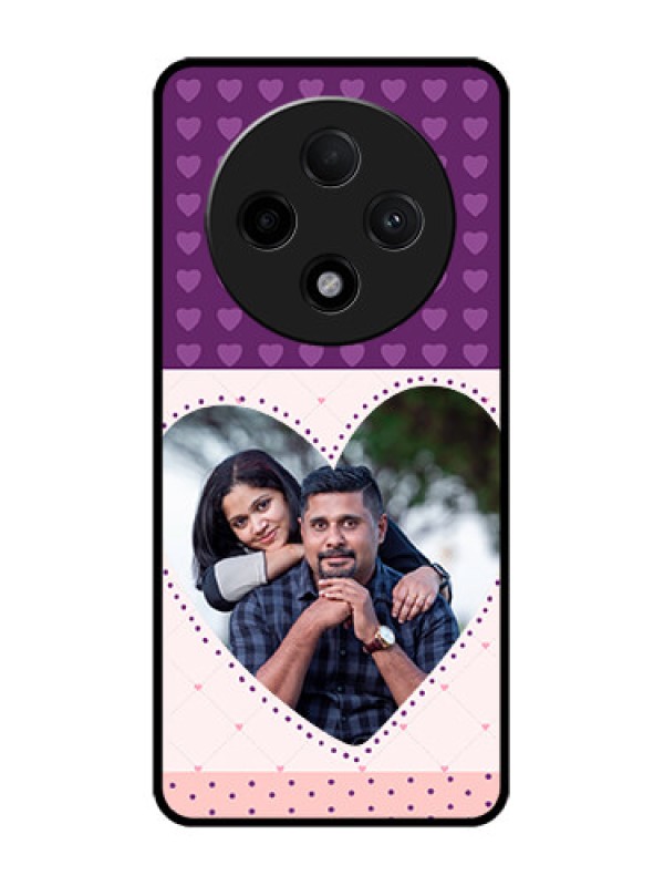 Custom Oppo F27 Pro Plus 5G Custom Glass Phone CaseViolet Love Dots Design