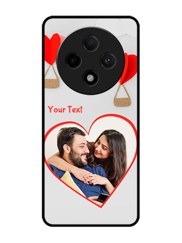 Custom Oppo F27 Pro Plus 5G Custom Glass Phone CaseParachute Love Design