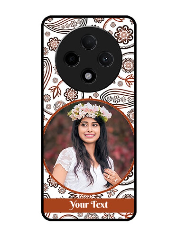 Custom Oppo F27 Pro Plus 5G Custom Glass Phone CaseAbstract Flower Design