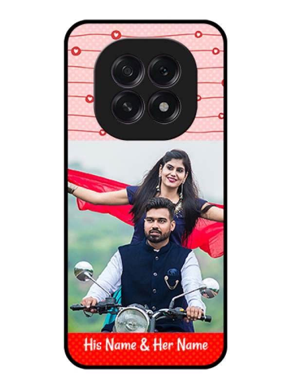 Custom Oppo F29 5G Custom Glass Phone Case - Red Pattern Case Design