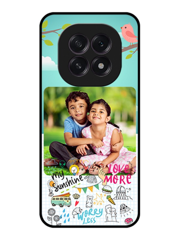 Custom Oppo F29 5G Custom Glass Phone Case - Doodle Love Design