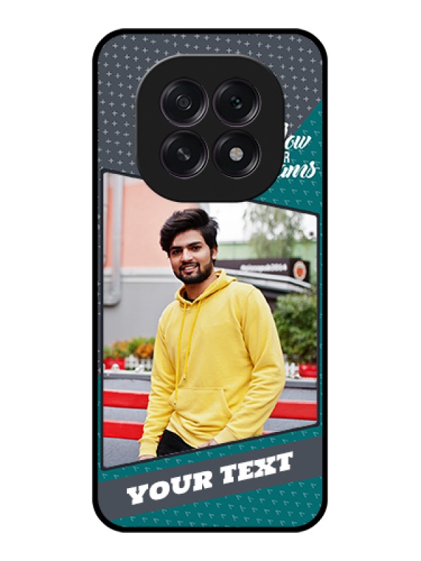 Custom Oppo F29 5G Custom Glass Phone Case - Background Pattern Design With Quote