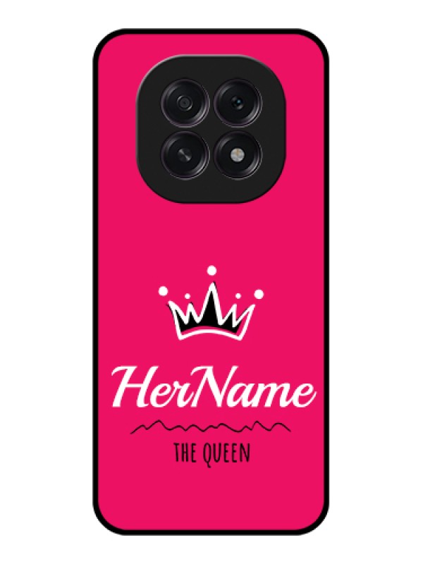 Custom Oppo F29 5G Custom Glass Phone Case - Queen With Name Design