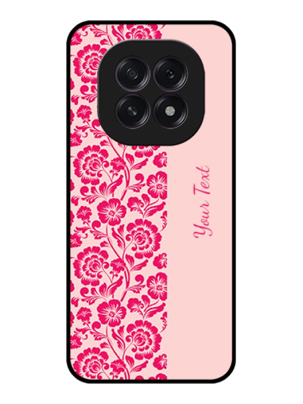 Custom Oppo F29 5G Custom Glass Phone Case - Attractive Floral Pattern Design