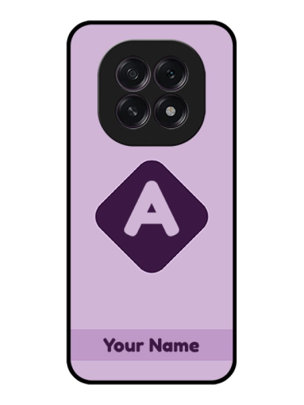 Custom Oppo F29 5G Custom Glass Phone Case - Custom Letter In Curved Badge Design