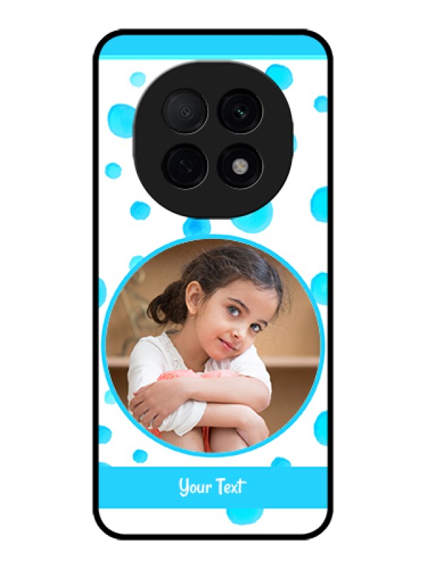Custom Oppo F29 Pro 5G Custom Glass Phone Case - Blue Bubbles Pattern Design